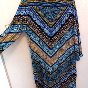 Apt. 9 multicolored, long sleeved dress.